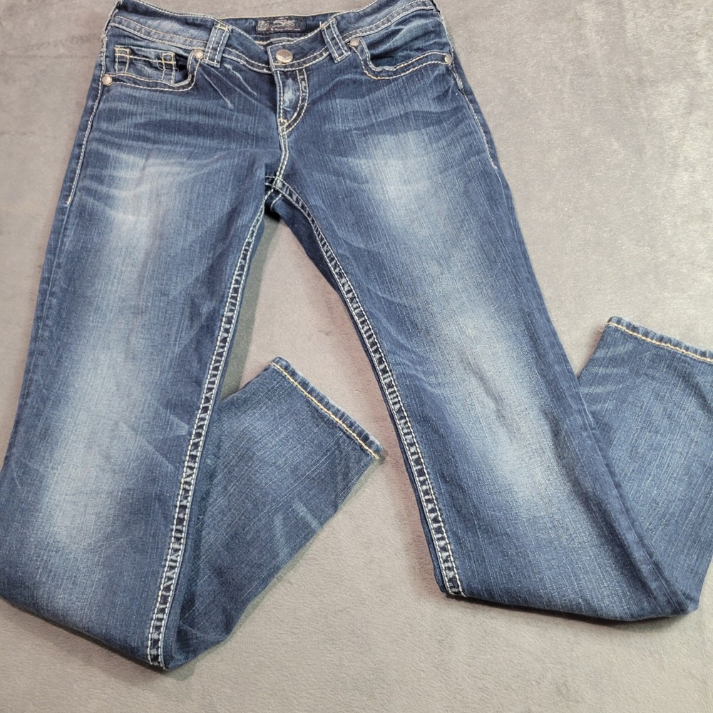 Silver Jeans Co Suki Mid Pencil Skinny Women 31x31 Blue Medium Wash Curvy‎ Denim